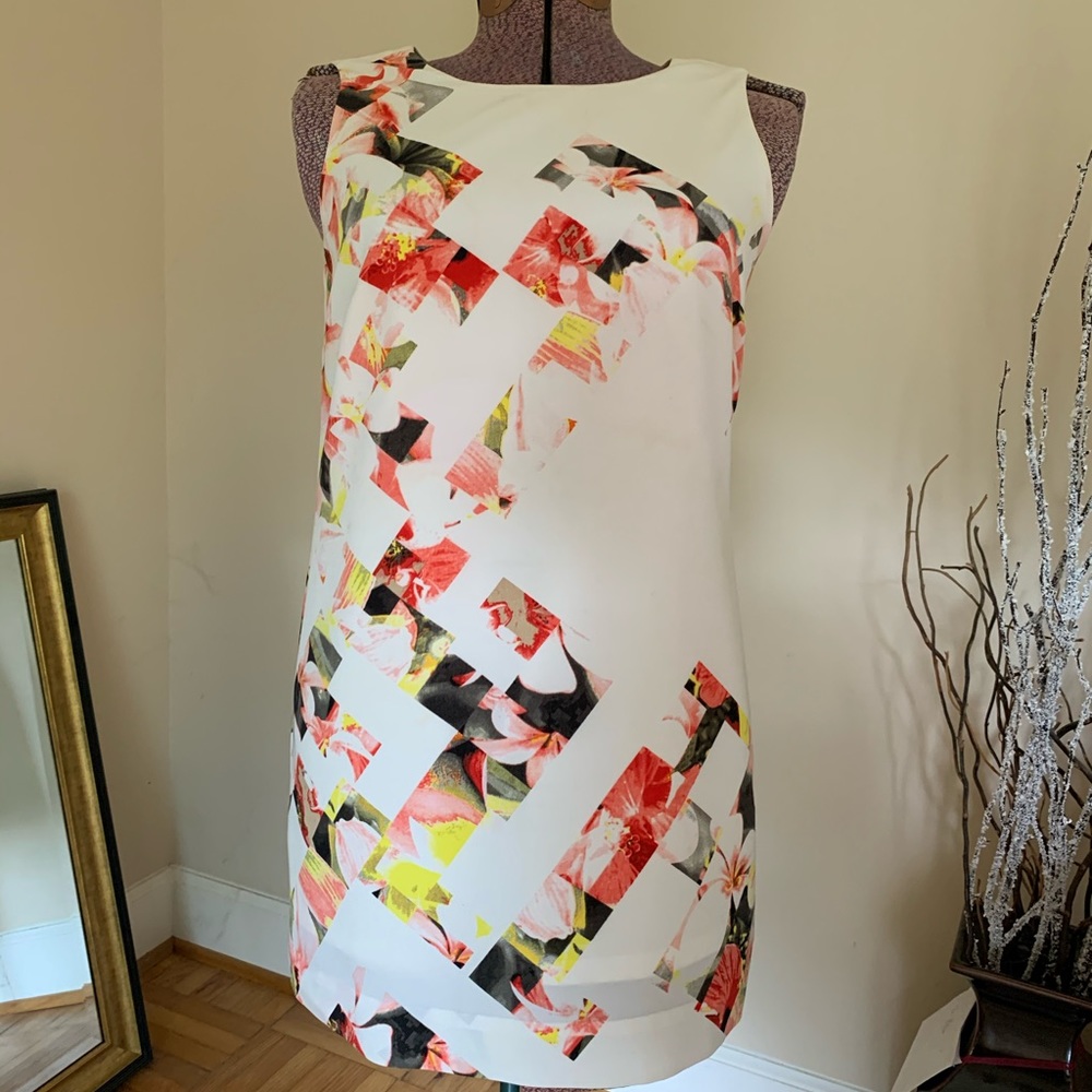Vince Camuto Floral ‘Broken Photo’ Shift Dress